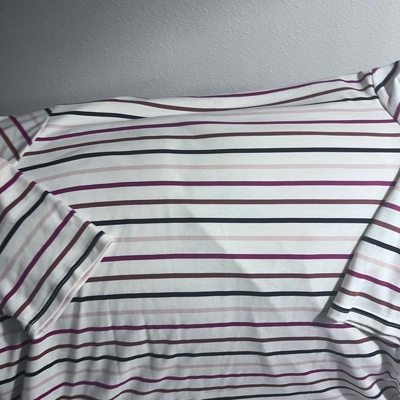 Women's Striped Top Shirt Multi Color 3X - Picture 2 of 9